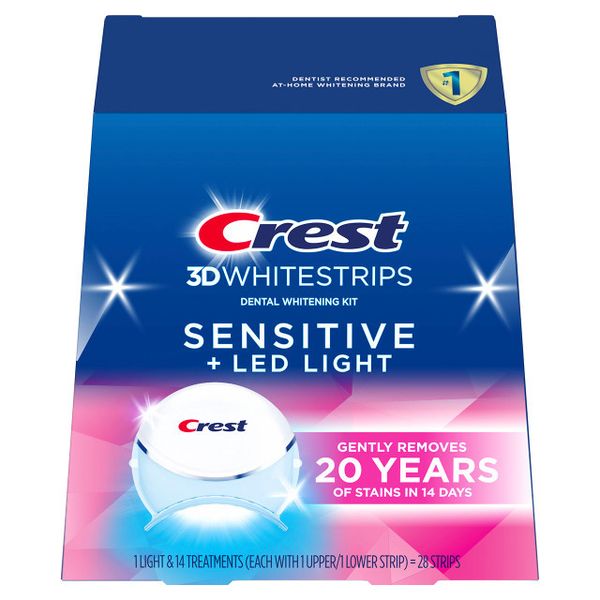 Crest Whitening Kit for Sensitive Teeth - LED Light + 28 strips