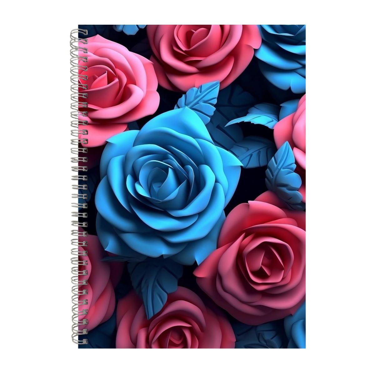 3D Pink And Blue Roses Notebook Gift Idea A4 Notepad Pad 106 | Shop ...