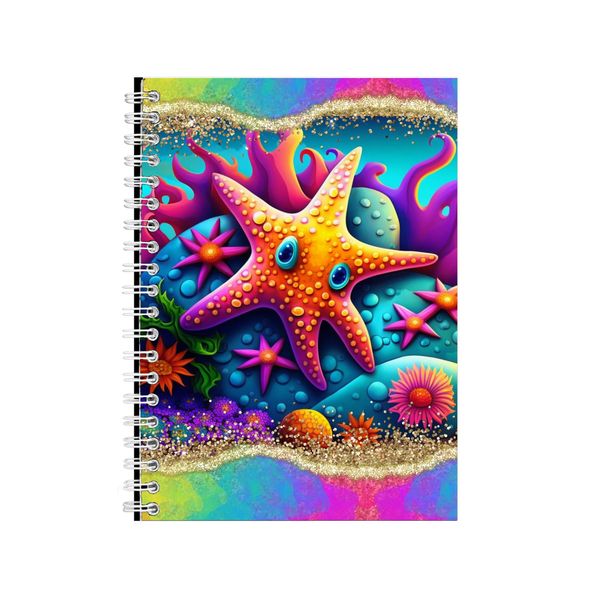 Starfish Neon Notebook Animal Gift Idea Notepad Pad 76