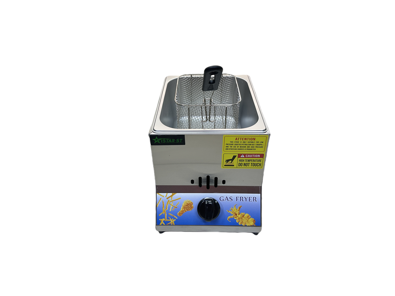 Single cylinder stainless steel gas fryer and deep fryer