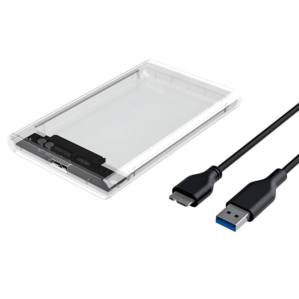 2.5-Inch Portable USB 3.0 Hard Drive Clear Case