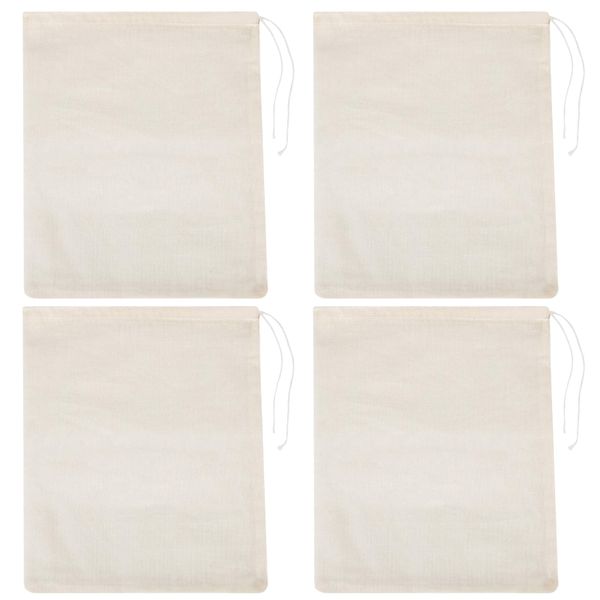 4 Piece - Large Thick Mesh Filtering Bag Set - Cream