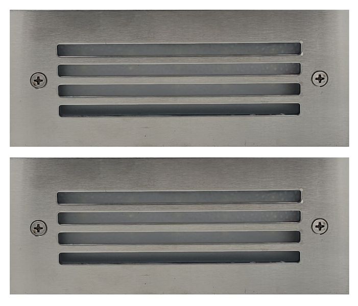 Hello Today Stainless Steel LED Grid Footlight 5W IP65 - 2 Pack Cool White