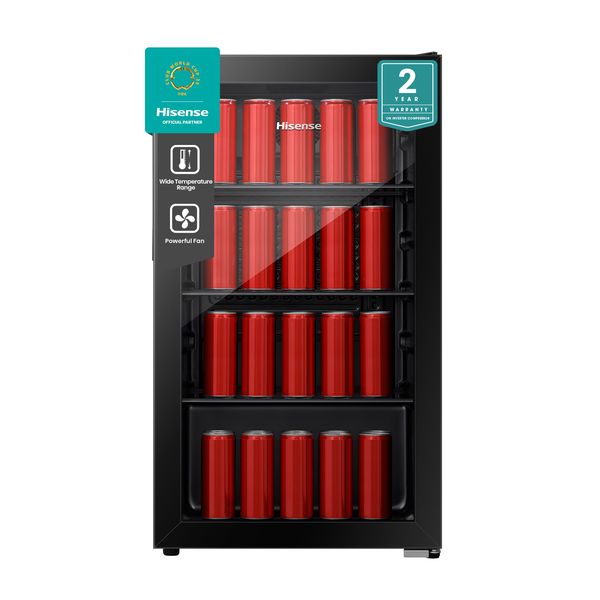 Hisense 91L Free Standing Beverage Cooler - Black