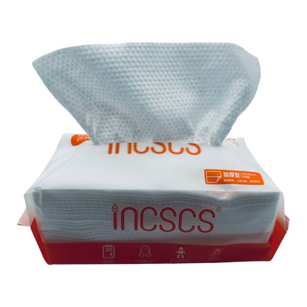 Incscs 60 Pieces Portable Multipurpose Cotton Disposable Face Towel