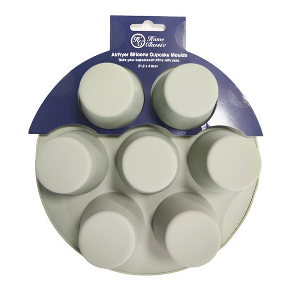 Home Classix Silicone Airfryer 7-Round Cupcake tray 21.2x4.8cm