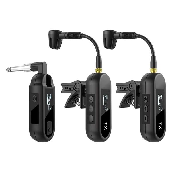 Microphone Transmitter Receiver 100Ft Transmission Guitar Audio Mixer
