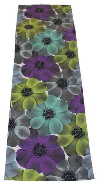 Table Runner - Colourful Flowers - 149cm by 46cm