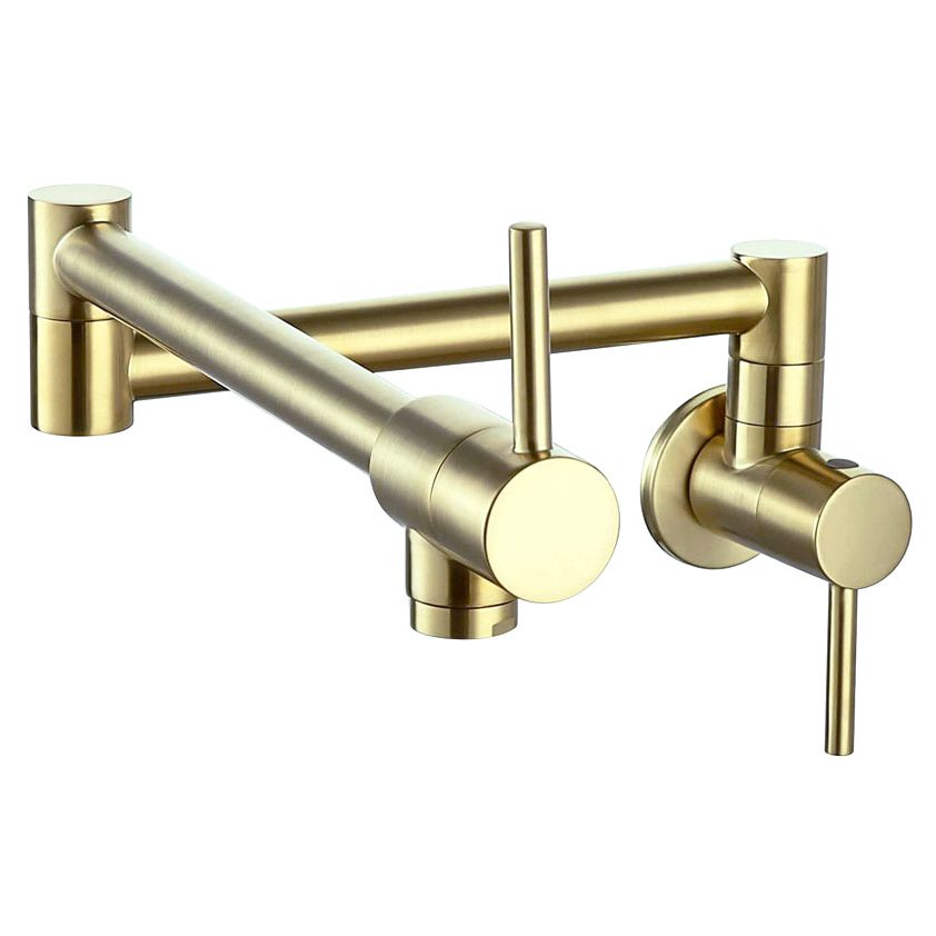 Trendy Taps Kitchen, Modern Brushed Gold Pot Filler With Swivel Handle
