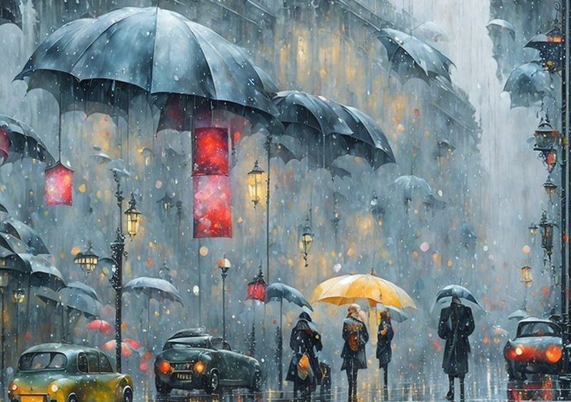 Canvas Wall Art Home Decor - A Rainy Day 02