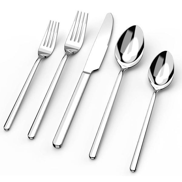 Stainless Steel 5 Piece Knife Fork and Spoon Western Cutlery Gift Set