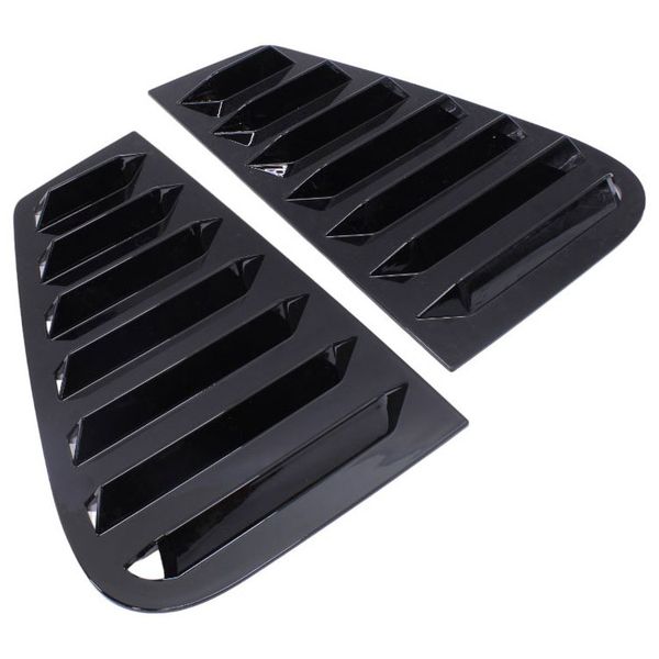 Quarter Window Louvre Covers Suitable for VW Golf Mk4 - Gloss Black - Set