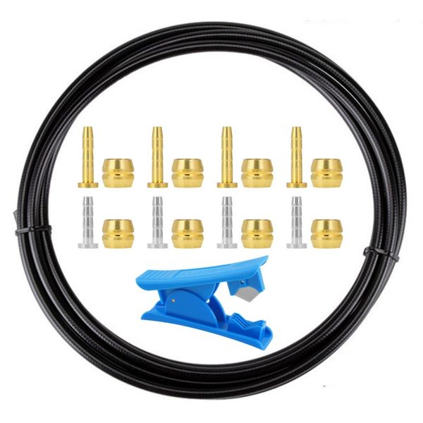 TRLREQ Bicycle 2.5m Hydraulic Brake Hose Set with BH59 and BH90 Oil Needles
