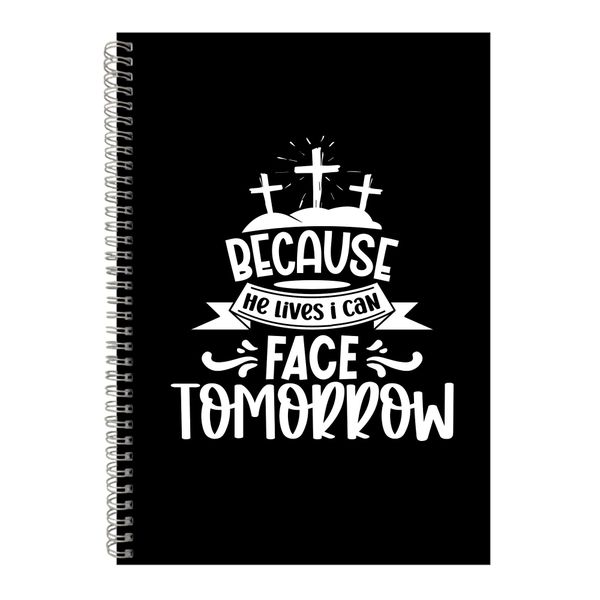 Tomorrow A4 Notebook Spiral with Graphic Christian Easter Words Present 080