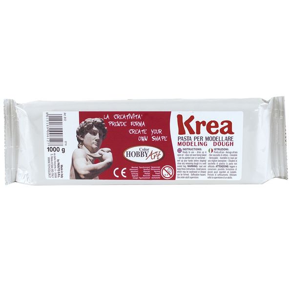 Toy Color Kreable - Air Dry Modeling Clay - White 1000g - Non-Toxic