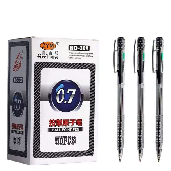 HO-309 Retractable Ball Point Pen, 0.7mm, 50 PCS/Box