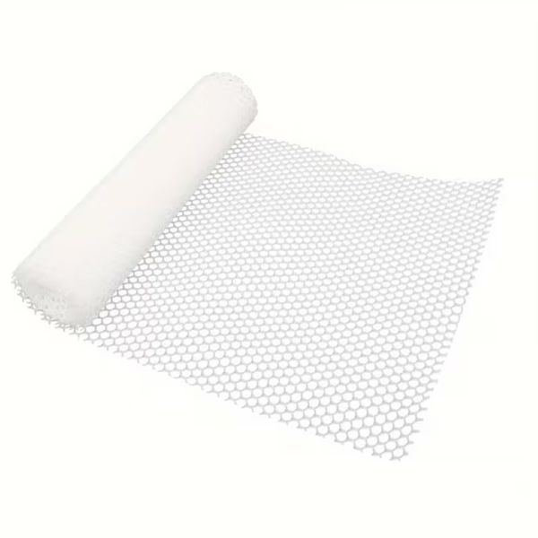 Garden DIY White Polyethylene Net 0.9cm Mesh for Protection (99cm×500cm)