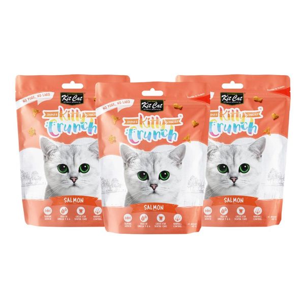 Kit Cat Kitty Crunch Salmon Flavour (3 x 60g)