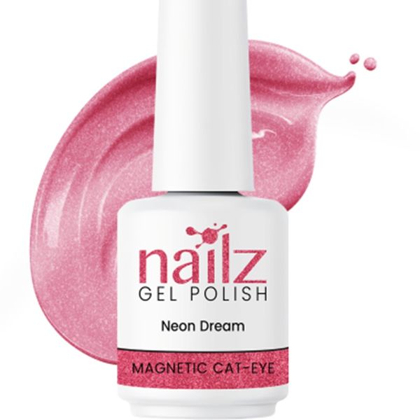 NAILZ Gel Polish 15ml Magnetic Cat Eye- Neon Dream Anti Chip, Long lasting