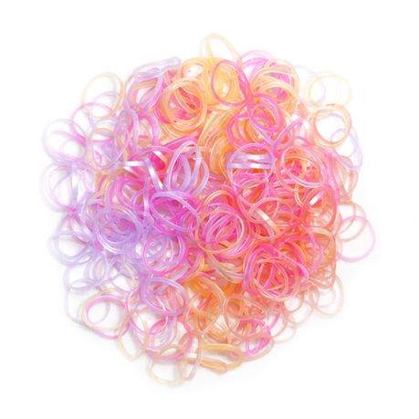 300 Piece Ponytail Elastic Translucent Rubber Hair Ties Bands Girls -  Pastel | Buy Online in South Africa 