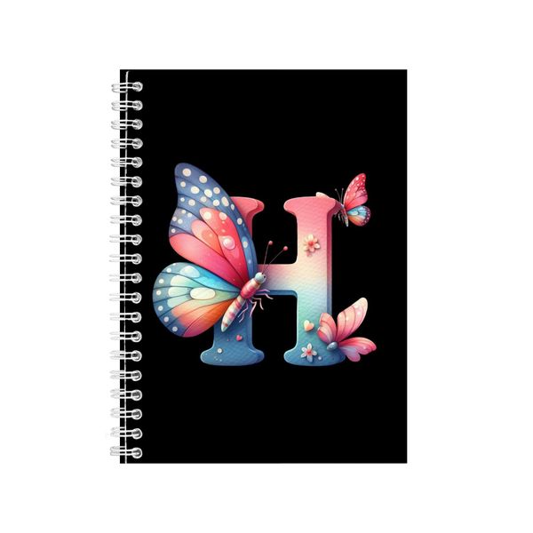 Butterfly H Gift Idea A5 Notebook Numbers And Le image
