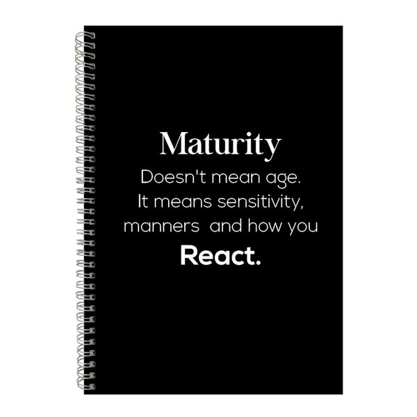 React A4 Notebook Spiral Lined Motivational Saying Graphic Notepad Gift 160