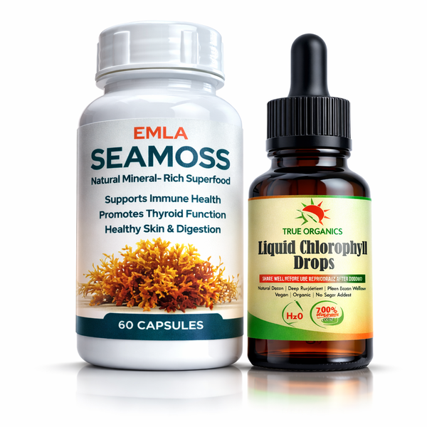Emla Seamoss &amp; True Organics Chlorophyll Drops Combo