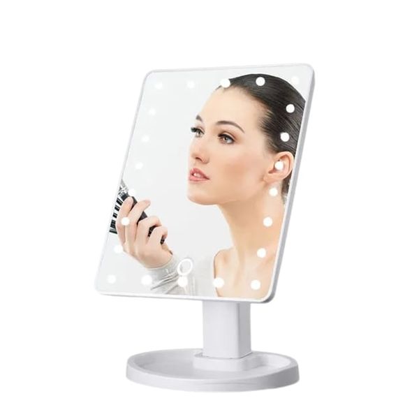 Rechargeable Portable Touch Screen Desktop Makeup Mirror With LED Light
