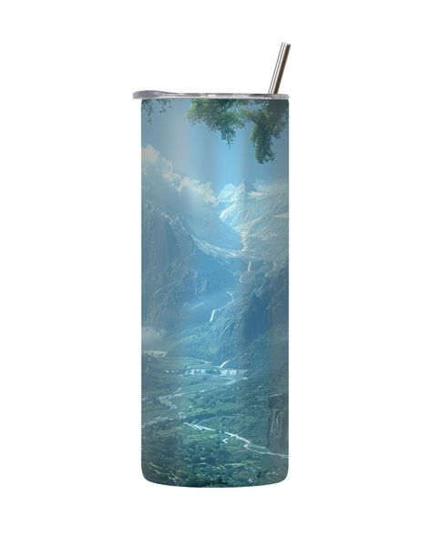 Mountain 20 Oz Tumbler with Lid Straw Trendy Cool Image Graphic Present 217
