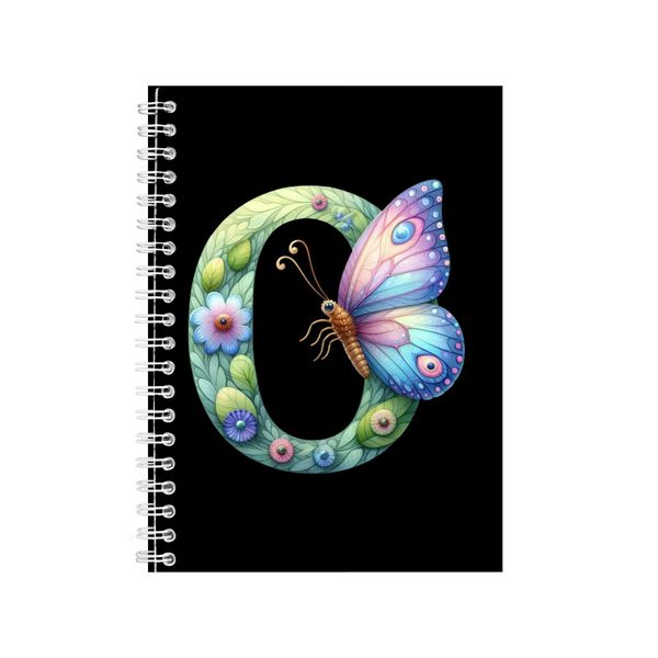 Butterfly O Gift Idea A5 Notebook Numbers And Le image