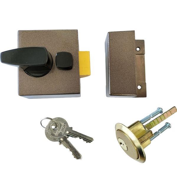 Bird Single Cylinder Nightlatch 2000 N/S Brown