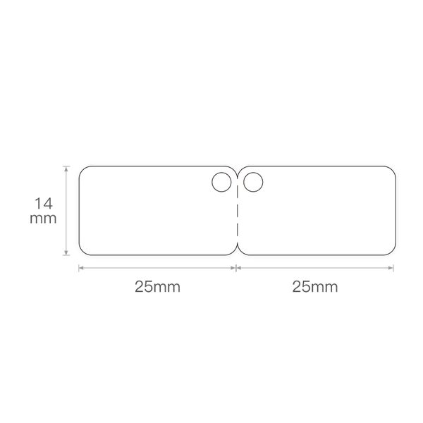 Niimbot - D11/D110 - 14*50mm Fold - 130 Thermal Labels -White Jewellery Tag