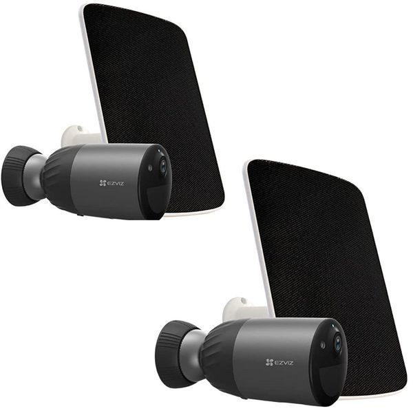 2 x Ezviz EB3 - 3MP 2K WIFI Camera Solar Battery Kit