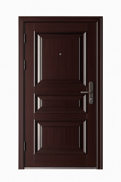 ZYS Heavy Duty 3-Panel Steel Door with Lockset