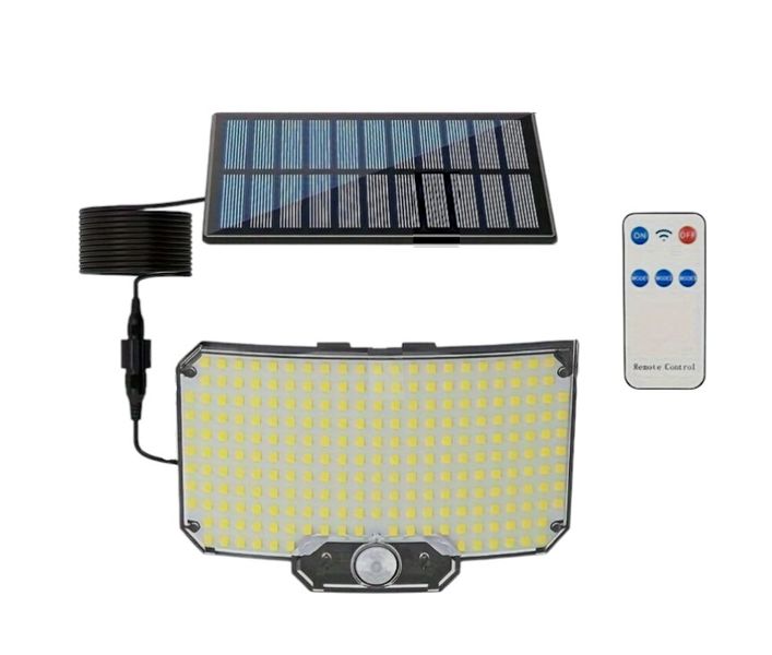 234 LED Solar Powered Motion Sensor Light With Remote Control