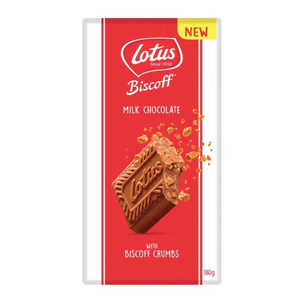 Lotus Biscoff Slab - Milk Chocolate with Biscoff Crumbs - 180g