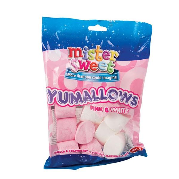 Bulk Pack x 6 Sweet Mallow Pink &amp; White 150g