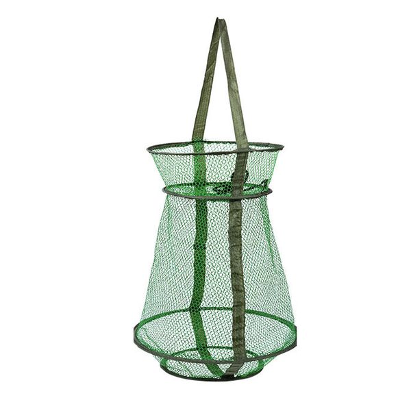 Fishing Net Mesh Collapsible Fish Cage Fishing Basket Foldable Fishing Trap