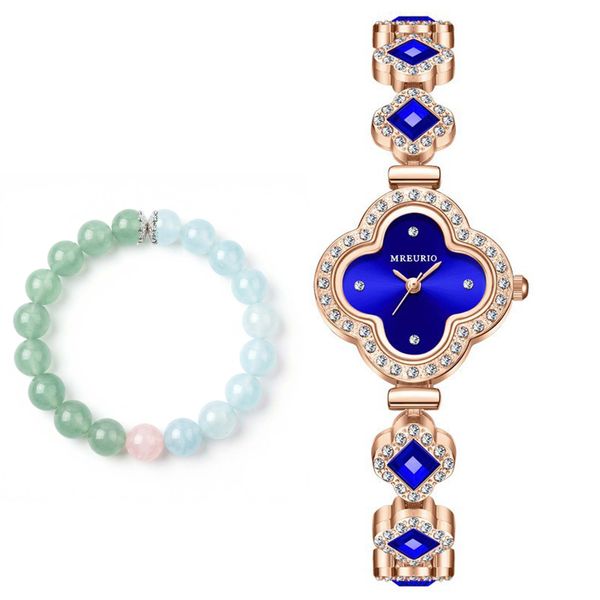 Four-Leaf Clover Bracelet Quartz Watch Set