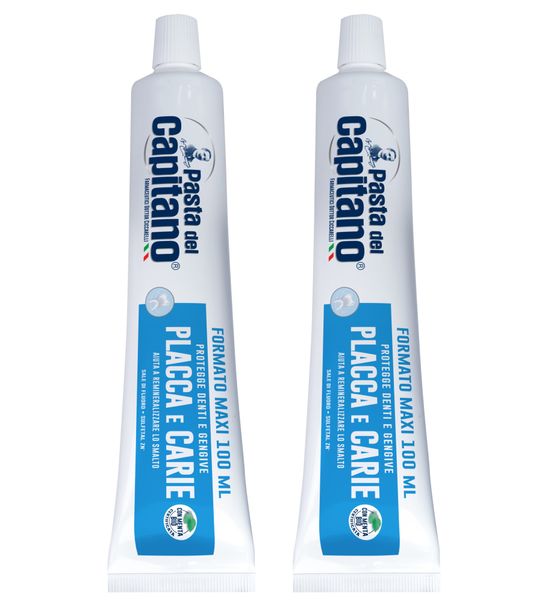 Pasta del Capitano PLAQUE &amp; CAVITIES Toothpaste 100ml (2 pack)