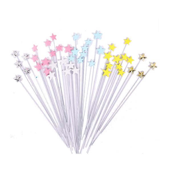 Home Birthday Party Cake Topper Decorations Star Set of 30 - 16cm