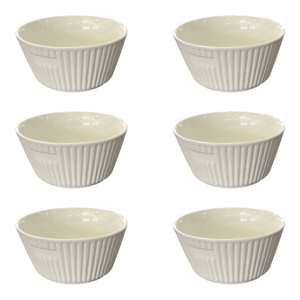 6 Piece Bowl 7.5cm Porselain White