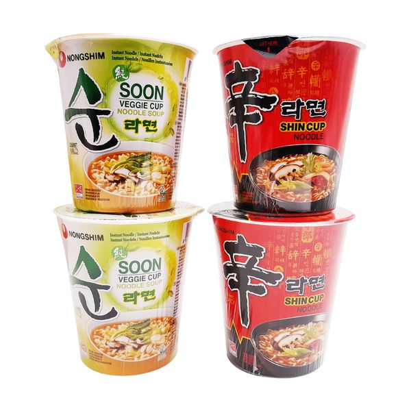 Nongshim - Soon &amp; Shin Cup Pack - 4 Pack