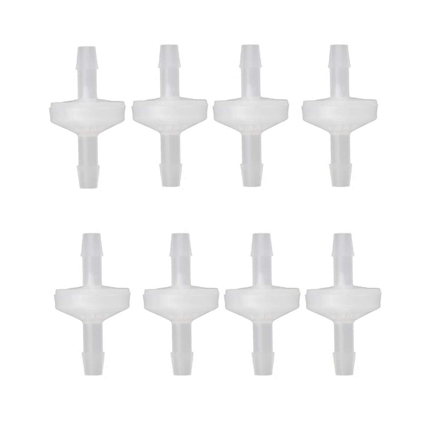 8 Pcs 1/4Inch Check Valve 6Mm Pvdf One Way Valve Compatible with None