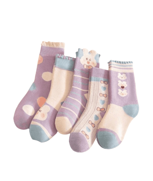 5 Pairs Cotton Thick Winter Kids Socks