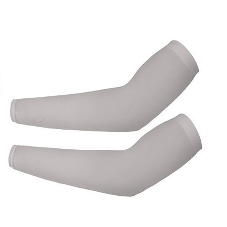 Let's Slim Arm Sleeves UV Sun Protection Arm Cover Sleeves - White