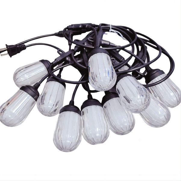 5M Loofah String With Hooks RGB 10 Bulbs With Extension Port 220V