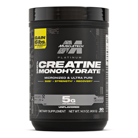 MuscleTech Platinum 100% Creatine Monohydrate Powder Unflavoured - 400g Image