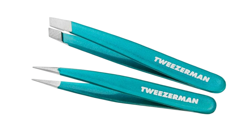 Tweezerman Micro Slant &amp; Point Tweezer Set- Turquoise