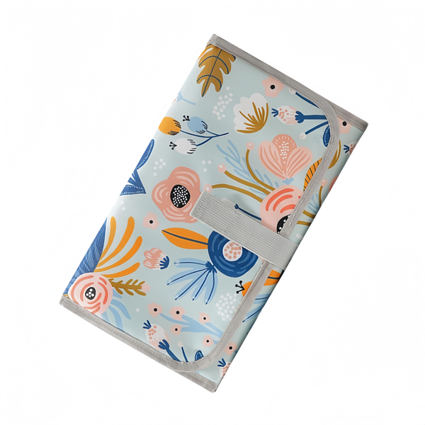 Portable Baby Changing Mat with Storage-Foldable Diaper Pad,Colourful World